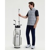 image:imageM MAELREG Mens Print Golf Vest Quarter Zip Sleeveless 14 Zip PulloverBlack Grey Leaf1