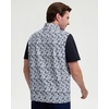 image:imageM MAELREG Mens Print Golf Vest Quarter Zip Sleeveless 14 Zip PulloverBlack Grey Leaf1