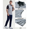 image:imageM MAELREG Mens Print Golf Vest Quarter Zip Sleeveless 14 Zip PulloverBlack Grey Leaf1