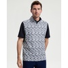 image:imageM MAELREG Mens Print Golf Vest Quarter Zip Sleeveless 14 Zip PulloverBlack Grey Leaf1