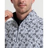 image:imageM MAELREG Mens Print Golf Vest Quarter Zip Sleeveless 14 Zip PulloverBlack Grey Leaf1