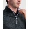 image:imageM MAELREG Mens Print Golf Vest Quarter Zip Sleeveless 14 Zip PulloverBlack Grey Leaf2