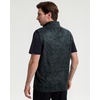 image:imageM MAELREG Mens Print Golf Vest Quarter Zip Sleeveless 14 Zip PulloverBlack Grey Leaf2