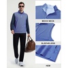 image:imageM MAELREG Mens Print Golf Vest Quarter Zip Sleeveless 14 Zip PulloverCobalt Wave
