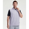 image:imageM MAELREG Mens Print Golf Vest Quarter Zip Sleeveless 14 Zip PulloverColorful Hexagon