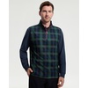 image:imageM MAELREG Mens Print Golf Vest Quarter Zip Sleeveless 14 Zip PulloverDark Plaid
