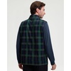image:imageM MAELREG Mens Print Golf Vest Quarter Zip Sleeveless 14 Zip PulloverDark Plaid