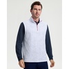 image:imageM MAELREG Mens Print Golf Vest Quarter Zip Sleeveless 14 Zip PulloverGrey Irregular Shape