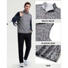 image:imageM MAELREG Mens Print Golf Vest Quarter Zip Sleeveless 14 Zip PulloverGreyWine Camo