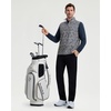 image:imageM MAELREG Mens Print Golf Vest Quarter Zip Sleeveless 14 Zip PulloverGreyWine Camo