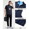 image:imageM MAELREG Mens Print Golf Vest Quarter Zip Sleeveless 14 Zip PulloverNavy Flower