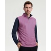 image:imageM MAELREG Mens Print Golf Vest Quarter Zip Sleeveless 14 Zip PulloverRed Navy Flower
