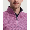 image:imageM MAELREG Mens Print Golf Vest Quarter Zip Sleeveless 14 Zip PulloverRed Navy Flower