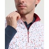 image:imageM MAELREG Mens Print Golf Vest Quarter Zip Sleeveless 14 Zip PulloverWhite Polka Dots