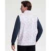 image:imageM MAELREG Mens Print Golf Vest Quarter Zip Sleeveless 14 Zip PulloverWhite Polka Dots