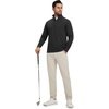 image:imageM MAELREG Mens Quarter Zip Pullover Fleece Lined Mock Neck Long Sleeve Golf Pullovers 14 Zip Thermal Sweatshirt for MenBlack