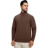 image:imageM MAELREG Mens Quarter Zip Pullover Fleece Lined Mock Neck Long Sleeve Golf Pullovers 14 Zip Thermal Sweatshirt for MenCoffee Brown