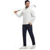 image:imageM MAELREG Mens Quarter Zip Pullover Fleece Lined Mock Neck Long Sleeve Golf Pullovers 14 Zip Thermal Sweatshirt for MenCream