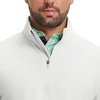 image:imageM MAELREG Mens Quarter Zip Pullover Fleece Lined Mock Neck Long Sleeve Golf Pullovers 14 Zip Thermal Sweatshirt for MenCream