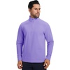 image:imageM MAELREG Mens Quarter Zip Pullover Fleece Lined Mock Neck Long Sleeve Golf Pullovers 14 Zip Thermal Sweatshirt for MenLavender