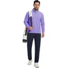 image:imageM MAELREG Mens Quarter Zip Pullover Fleece Lined Mock Neck Long Sleeve Golf Pullovers 14 Zip Thermal Sweatshirt for MenLavender