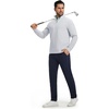 image:imageM MAELREG Mens Quarter Zip Pullover Fleece Lined Mock Neck Long Sleeve Golf Pullovers 14 Zip Thermal Sweatshirt for MenMisty Grey