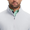 image:imageM MAELREG Mens Quarter Zip Pullover Fleece Lined Mock Neck Long Sleeve Golf Pullovers 14 Zip Thermal Sweatshirt for MenMisty Grey