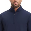 image:imageM MAELREG Mens Quarter Zip Pullover Fleece Lined Mock Neck Long Sleeve Golf Pullovers 14 Zip Thermal Sweatshirt for MenNavy