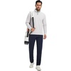 image:imageM MAELREG Mens Quarter Zip Pullover Fleece Lined Mock Neck Long Sleeve Golf Pullovers 14 Zip Thermal Sweatshirt for MenOyster Grey