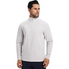 image:imageM MAELREG Mens Quarter Zip Pullover Fleece Lined Mock Neck Long Sleeve Golf Pullovers 14 Zip Thermal Sweatshirt for MenOyster Grey