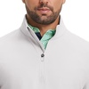 image:imageM MAELREG Mens Quarter Zip Pullover Fleece Lined Mock Neck Long Sleeve Golf Pullovers 14 Zip Thermal Sweatshirt for MenOyster Grey