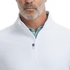 image:imageM MAELREG Mens Quarter Zip Pullover Fleece Lined Mock Neck Long Sleeve Golf Pullovers 14 Zip Thermal Sweatshirt for MenWhite