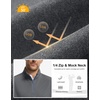 image:imageM MAELREG Mens Quarter Zip Pullover Golf Vest Mock Neck Lightweight VestBlack Melange