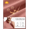 image:imageM MAELREG Mens Quarter Zip Pullover Golf Vest Mock Neck Lightweight VestBrick Melange