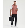 image:imageM MAELREG Mens Quarter Zip Pullover Golf Vest Mock Neck Lightweight VestBrick Melange