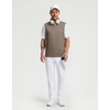 image:imageM MAELREG Mens Quarter Zip Pullover Golf Vest Mock Neck Lightweight VestBrown Melange
