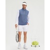 image:imageM MAELREG Mens Quarter Zip Pullover Golf Vest Mock Neck Lightweight VestColony Blue Melange