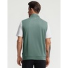 image:imageM MAELREG Mens Quarter Zip Pullover Golf Vest Mock Neck Lightweight VestDark Green Melange