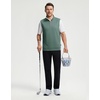 image:imageM MAELREG Mens Quarter Zip Pullover Golf Vest Mock Neck Lightweight VestDark Green Melange