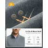 image:imageM MAELREG Mens Quarter Zip Pullover Golf Vest Mock Neck Lightweight VestGrey Melange