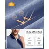 image:imageM MAELREG Mens Quarter Zip Pullover Golf Vest Mock Neck Lightweight VestNavy Melange
