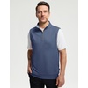 image:imageM MAELREG Mens Quarter Zip Pullover Golf Vest Mock Neck Lightweight VestNavy Melange