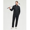 image:imageM MAELREG Mens Quilted Puffer Golf Jacket  Insulated Winter Outerwear Stand Collar Full Zip 5 Pockets amp 4Way StretchBlack