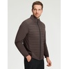 image:imageM MAELREG Mens Quilted Puffer Golf Jacket  Insulated Winter Outerwear Stand Collar Full Zip 5 Pockets amp 4Way StretchCoffee Brown