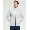 image:imageM MAELREG Mens Quilted Puffer Golf Jacket  Insulated Winter Outerwear Stand Collar Full Zip 5 Pockets amp 4Way StretchLight Grey Heather