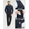 image:imageM MAELREG Mens Quilted Puffer Golf Jacket  Insulated Winter Outerwear Stand Collar Full Zip 5 Pockets amp 4Way StretchNavy