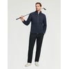 image:imageM MAELREG Mens Quilted Puffer Golf Jacket  Insulated Winter Outerwear Stand Collar Full Zip 5 Pockets amp 4Way StretchNavy
