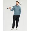image:imageM MAELREG Mens Quilted Puffer Golf Jacket  Insulated Winter Outerwear Stand Collar Full Zip 5 Pockets amp 4Way StretchSlate Blue