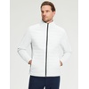 image:imageM MAELREG Mens Quilted Puffer Golf Jacket  Insulated Winter Outerwear Stand Collar Full Zip 5 Pockets amp 4Way StretchWhite