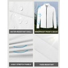 image:imageM MAELREG Mens Quilted Puffer Golf Jacket  Insulated Winter Outerwear Stand Collar Full Zip 5 Pockets amp 4Way StretchWhite